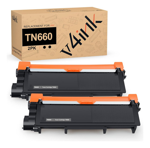 V4ink 2pk Compatible Tn-660 Reemplazo De Carturo De Tone250