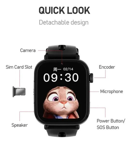 Reloj Gps Ct20 Wonlex Con Camara De Video, 4g Impermeable