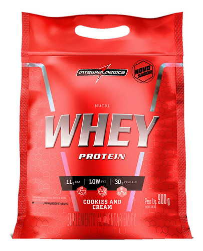 Nutri Whey Protein Pouch Cookies 900g Integralmédica