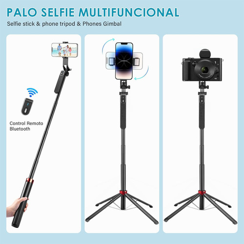 1.8 M Tripie Celular Selfie Stick Tripode Con Control Remoto