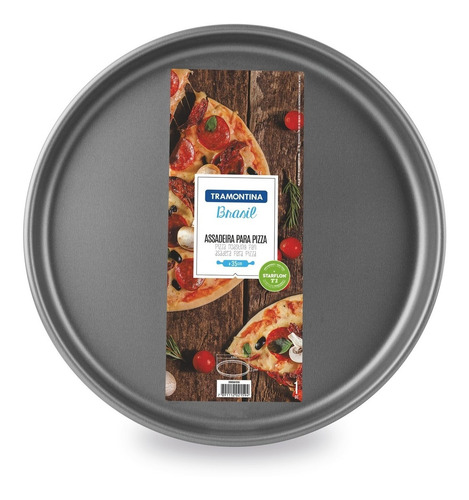 Imagen 1 de 5 de Asadera Pizza Tramontina Teflon 35 Cm Pizzera
