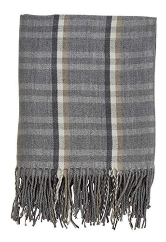 Saro Lifestyle Manta Sevan Collection Plaid Design Throw, Gr