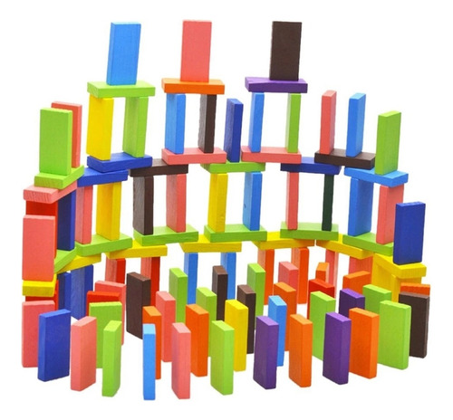 120pcs/set Niños Domino Block Juguetes Coloridos