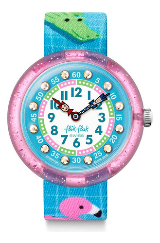 Reloj Flik Flak Splashtastic Para Niños De Tela Turquesa Ss