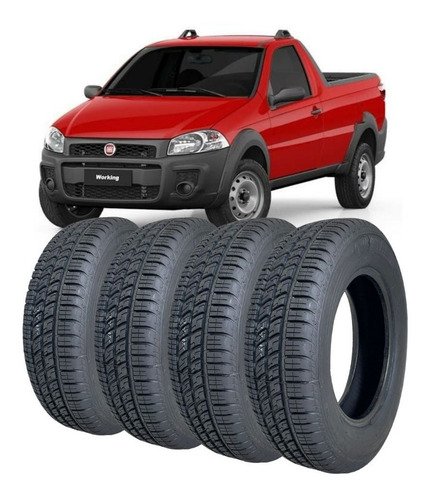 Jogo Pneus 175 70r14 Remold Gw Tyres Strada - Saveiro