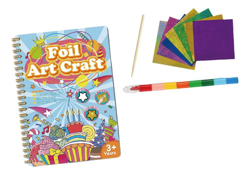 Libro De Pegatinas Con Papel De Aluminio Para Manualidades B
