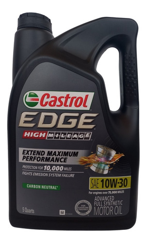 Aceite Motor 10w30 Sintético Castrol Edge High Mileage 5qt