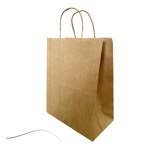 Sacola Papel Kraft Delivery Pequena (18x28x11cm) - 50und