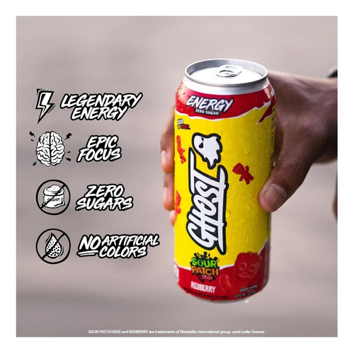 Ghost Sour Patch Bebida Energetica Cero Azucar 473 Ml