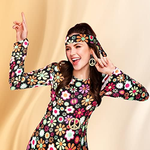 Haysandy 70s 80s Mujeres Hippie Conjunto De Disfraces Disco