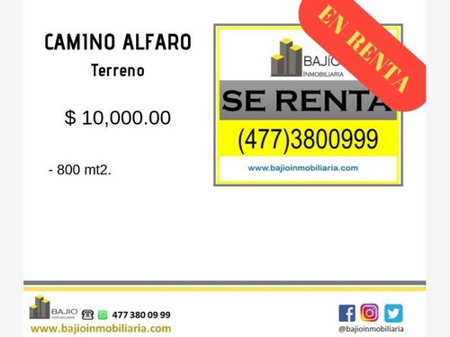 Imagen 1 de 12 de Terreno Comercial En Renta Alfaro