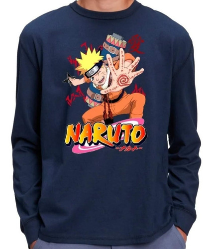 Remera Camiseta Manga  Larga Algodón Naruto Shippuden 