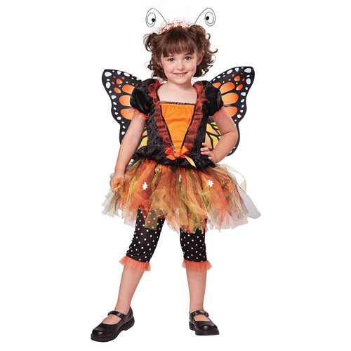 Disfraz Para Niña Mariposa Monarca Talla L (4-6t) Halloween