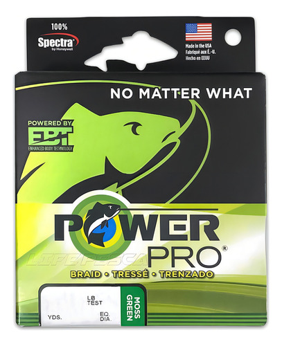 Línea multifilamento Shimano Power Pro de 0,19 mm — 135 metros, color verde musgo