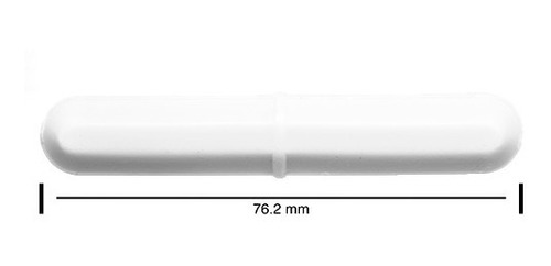 Barra Magnetica Octagonal De Teflon 12.7 X 76.2mm Blanca