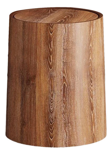 Elegante Bote De Basura De Madera Para El Hogar Y La S