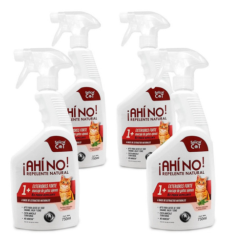 Imagen 1 de 6 de Señor Cat® Promo 4x3 Nivel 1+ Exteriores Forte Marcaje Gatos Ajenos O Sin Dueño. ¡ahí No! Repelente De Gatos