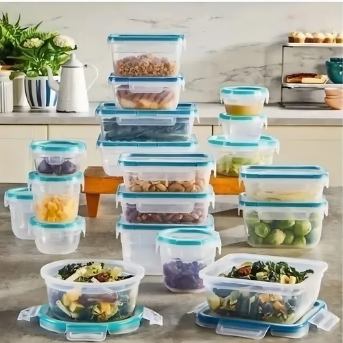 Toppers De Plástico Snapware Contenedores Recipientes 38 Pz Turquesa