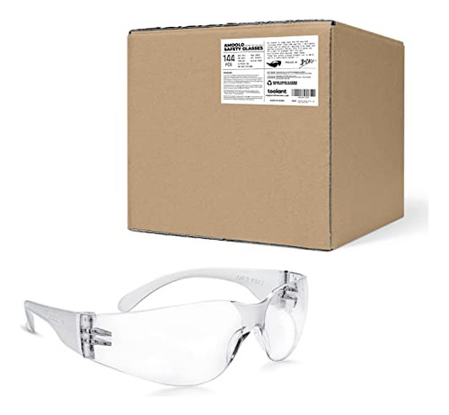 Ameolo Clear Safety Glasses, Bulk Case Of 144 Pack, Ansi Z87