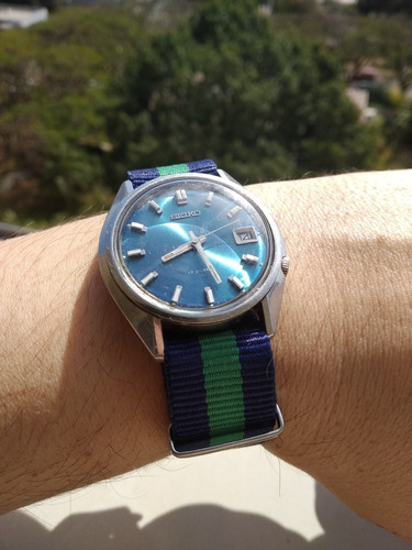 + Bonito Relógio Seiko Azul Automático 7009