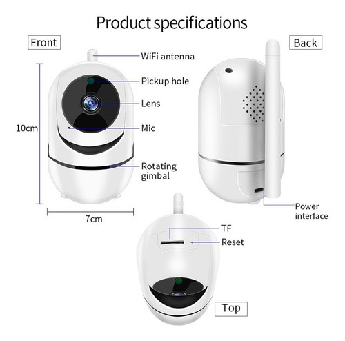 Imagen 2 de 6 de Cámara De Seguridad Interior 1080p Mini Wifi Icsee