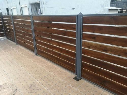 Imagen 3 de 10 de Cerramiento Hierro Madera Portones