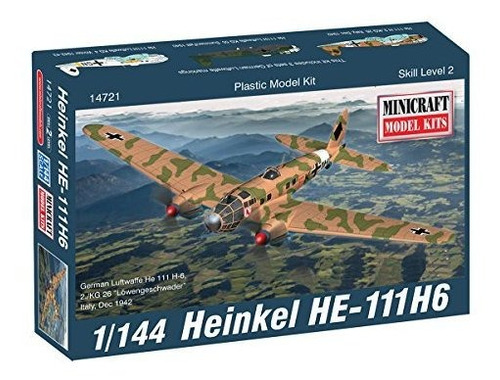 Kit De Modelo Minicraft He-111 H6  Heinkel  (escala 1/144)