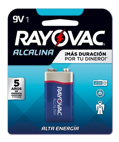 12 Baterias 9v Rayovac Pila Alcalina Bateria 9 V A1604-1 La