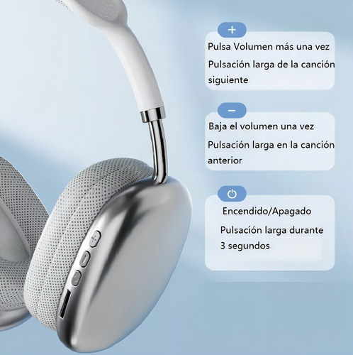 Y Auriculares Inalámbricos Diadema Bluetooth Con Micrófono