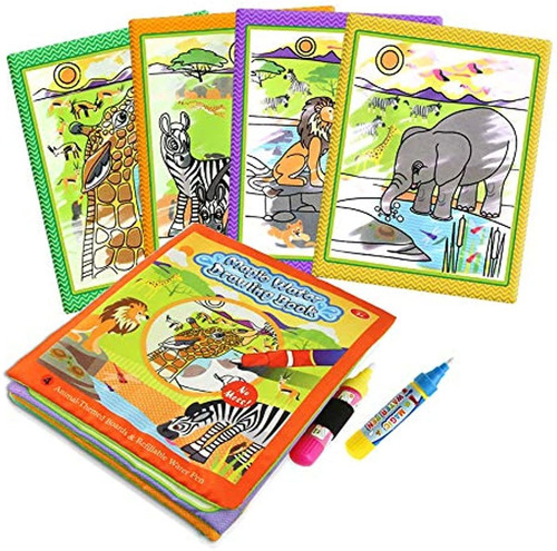 Homseek Magic Doodle Books, Aqua Drawing Fabric Books (2.6in