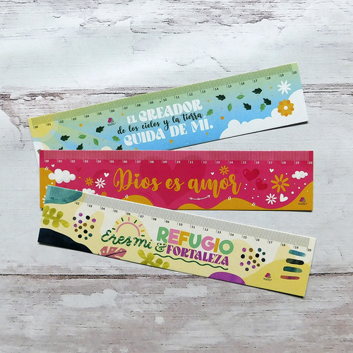 Reglas Con Frases Religiosas Cristianas Pack X 25