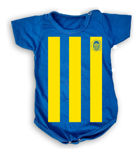 Body Bebe Azul Camiseta Rosario Central Nombre Personalizado