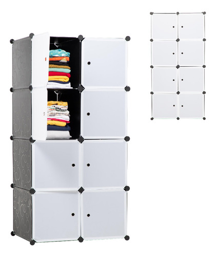 Closet Ropero Organizador Plastico 8 Cubos Portatil Armable