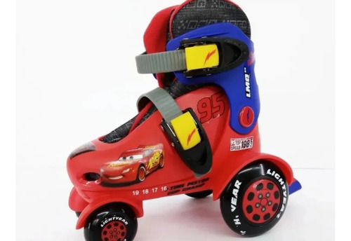 Patines Goplas Modelo Cars - Diversión Sobre Ruedas 16 A 19 Rojo