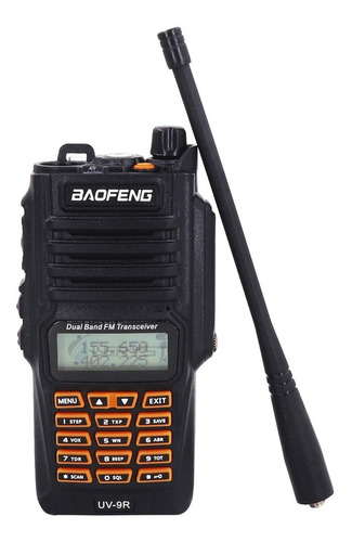 Radio Baofeng Dual Band Prova D'água Alta Potência 10w Uv9r Bandas De Freqüência Uhf: 430-625 Mhz E Vhf: 136-174 Mhz Cor Preto Tipo De Frequência Vhf/uhf