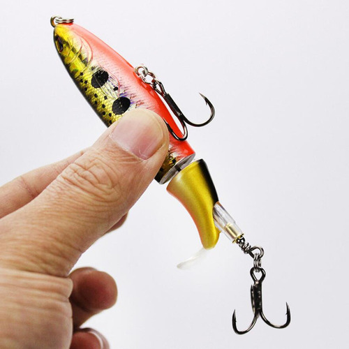 6pcs Señuelos De Pesca Whopper Plopper Con Cola Giratoria