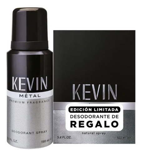 Perfume Kevin Metal 100 Ml + Desodorante De Regalo 150ml