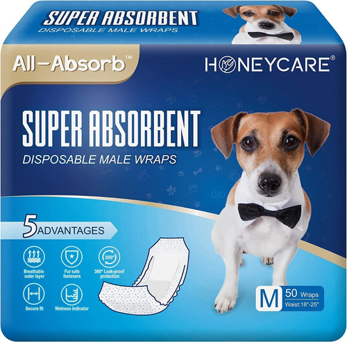 Pañales Desechables Para Perros Super Absorbentes Mascotas M