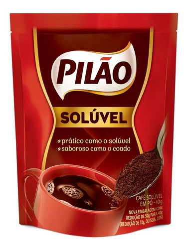 Café Pilão Solúvel Em Pó Sachê Com 40g