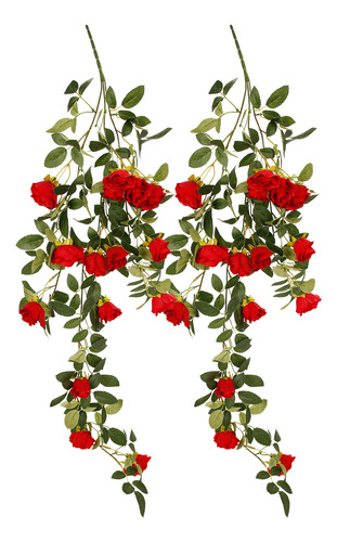 Flores Artificiales  Rosas Artificiales Decoraciones 2pcs