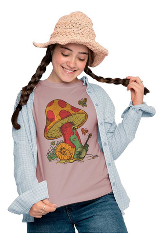 Polera Niño Estampada Dtf 973 Caracol Tocando Banyo