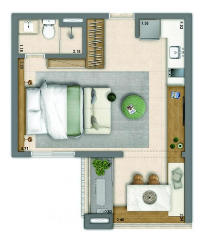Imagem 10 de 15 de Studio Para Venda Em São Paulo, Vila Mariana, 1 Dormitório, 1 Banheiro, 1 Vaga - Cap3660_1-1881355