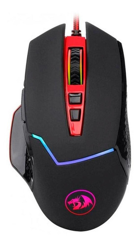 Mouse Gamer Redragon M907 Inspirit 2 12400 Dpi 8 Botões Rgb Cor Preto