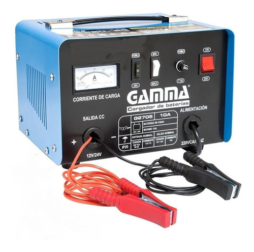 Imagen 1 de 3 de Cargador De Bateria Auto 10a 12/24v G2705 Gamma