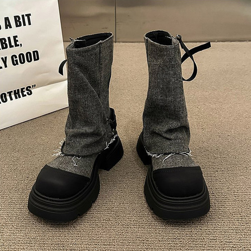 Botas Vaqueras De Alta Calidad A Media Pantorrilla For Muje
