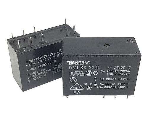 Relé Omi-ss-224l Relé Omi Ss 224l Duplo Contato 8 Pinos 24v