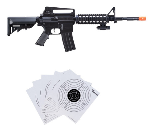 Rifle Airsoft M-16b Bbs 6mm Resorte Con Mira Laser Xtre P