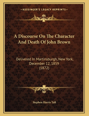 Libro A Discourse On The Character And Death Of John Brow...