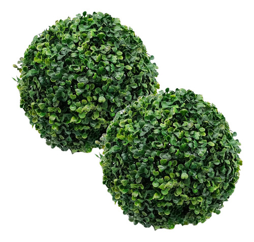 Media Esfera Decoracion Cesped Artificial Arbusto 25cm