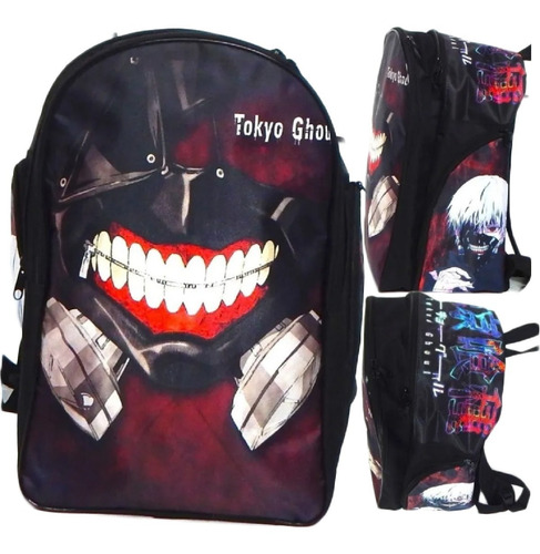 Imagen 2 de 4 de Tokyo Ghoul Mochila Backpack Mascara Gas Bozal Ken Kaneki